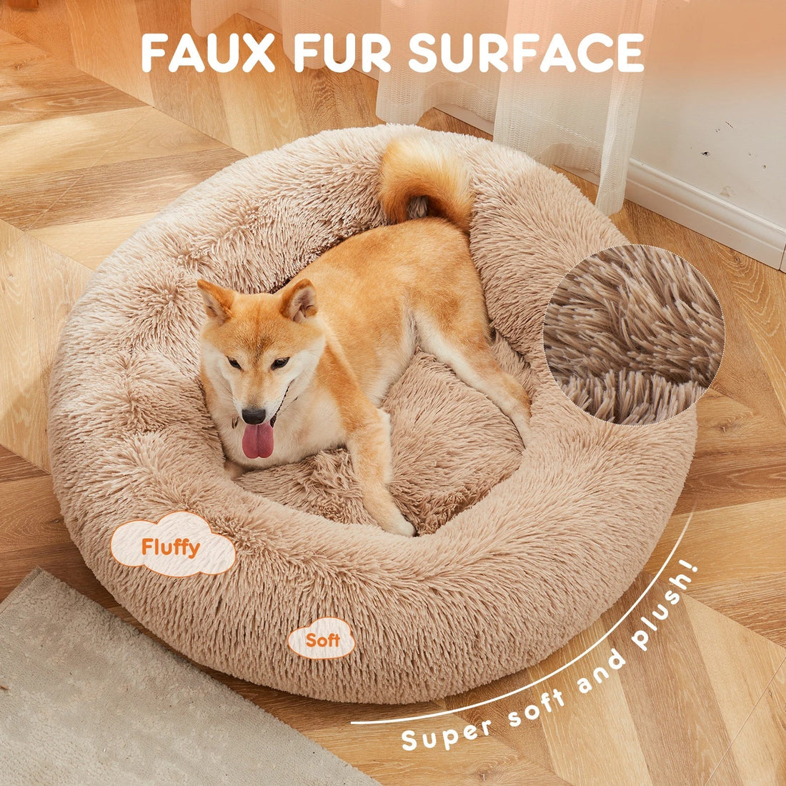 Round Calming Dog Bed