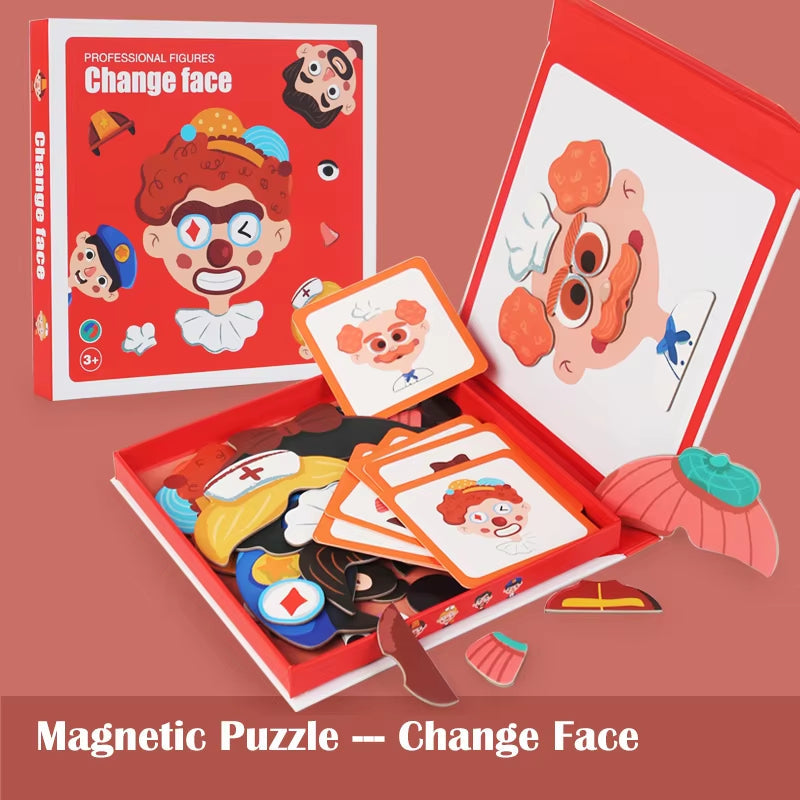 Educational facial expression learning puzzle for children